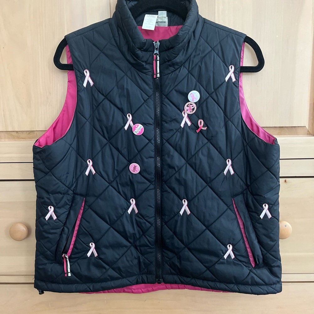 Coldwater Creek black breast cancer vest